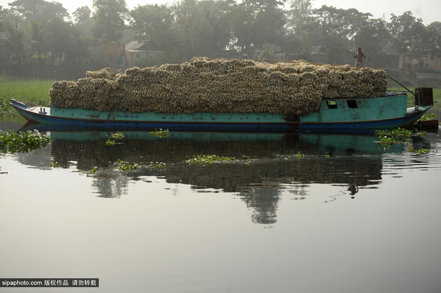 实拍孟加拉国黄麻工厂