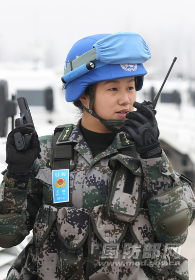中国首次派女兵班参加维和