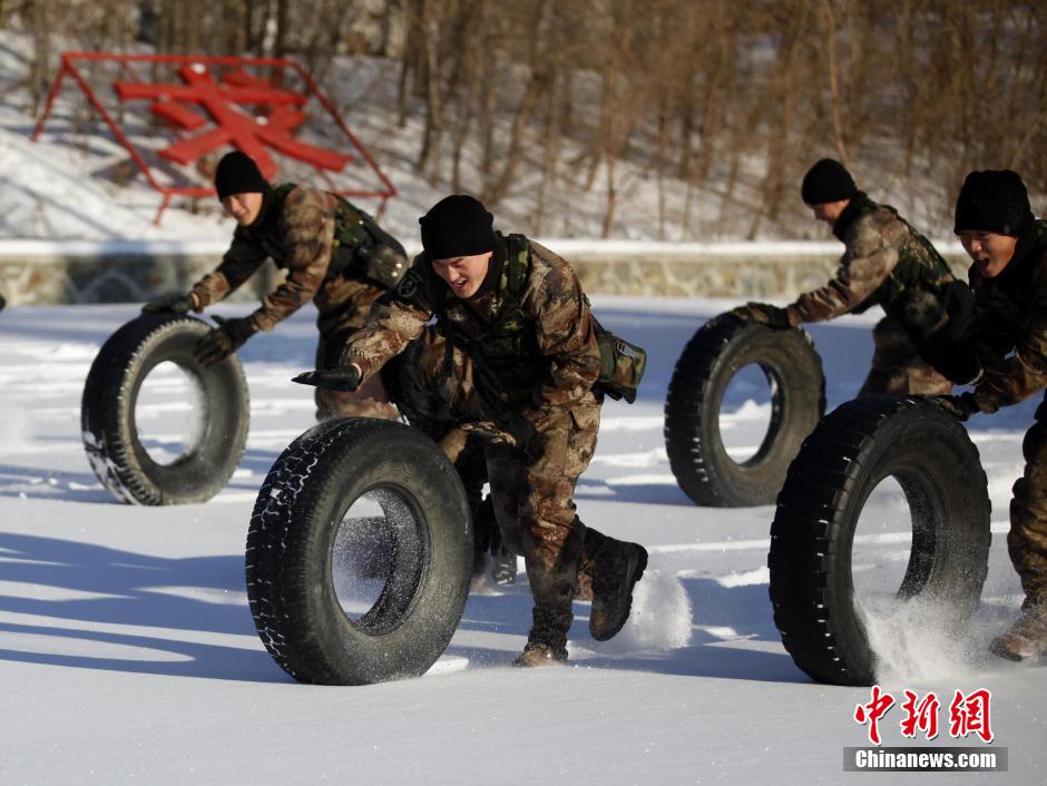 零下31度解放军雪地滚轮胎