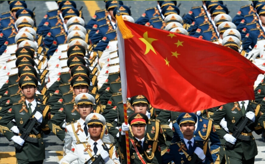 中国三军仪仗队亮相俄国红场大阅兵