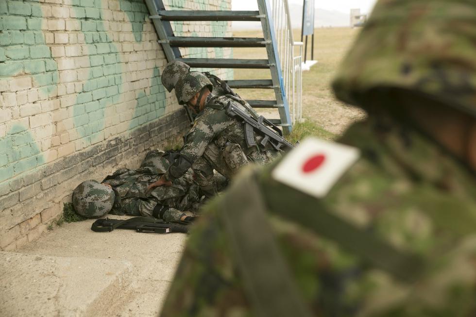 中日士兵同時現身多國維和軍演