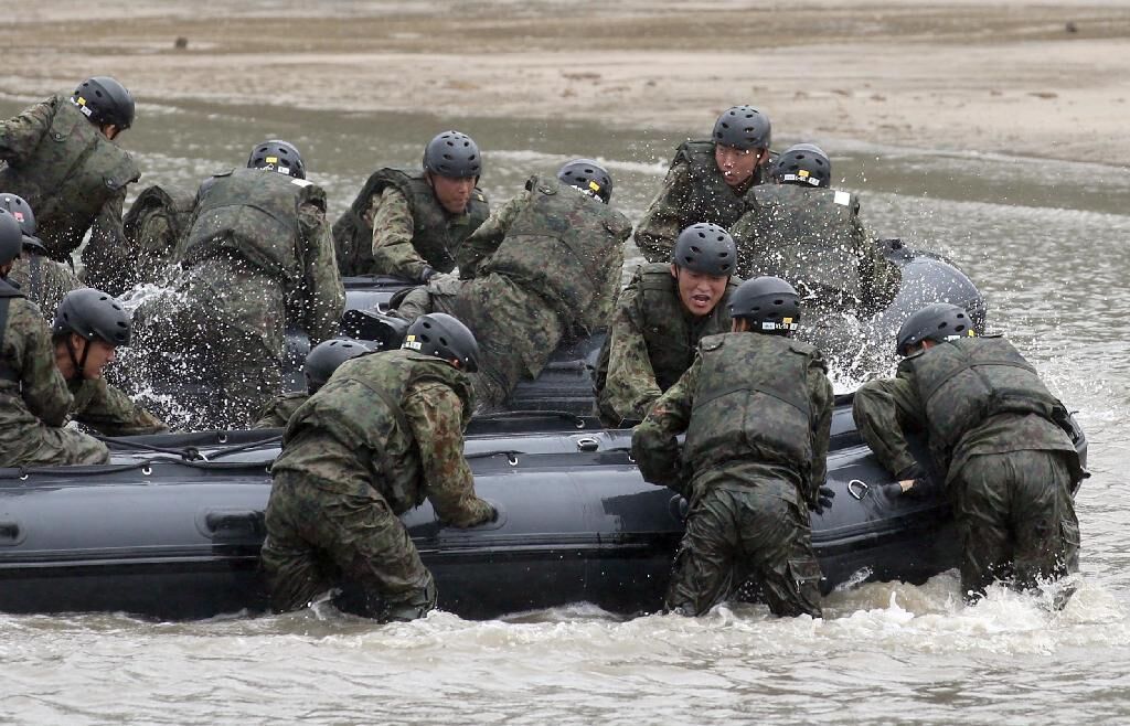 日本陸上自衛隊公開奪島部隊部分訓練過程