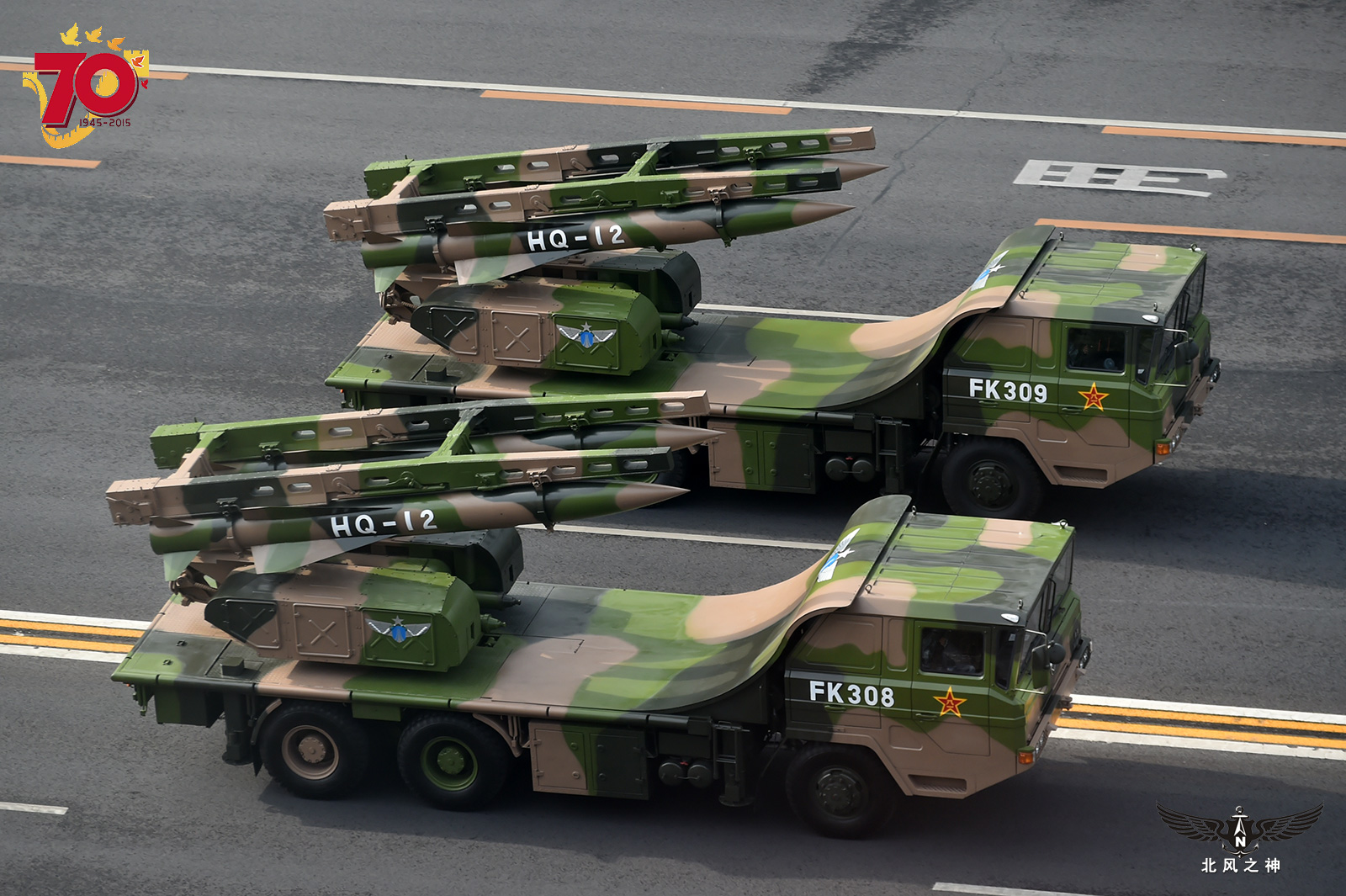 阅兵现场的红旗-12防空导弹 鸣谢摄影:北风之神