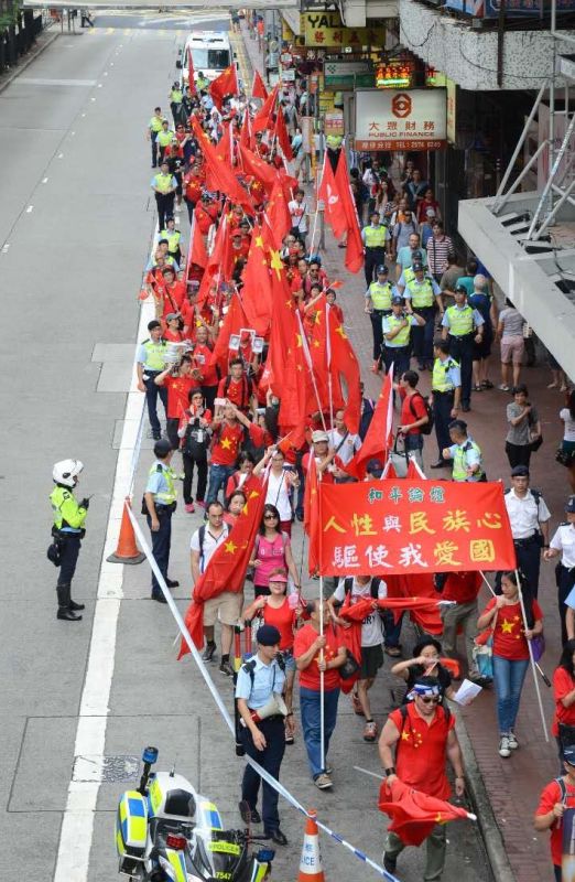 十一期间香港爱国组织大游行