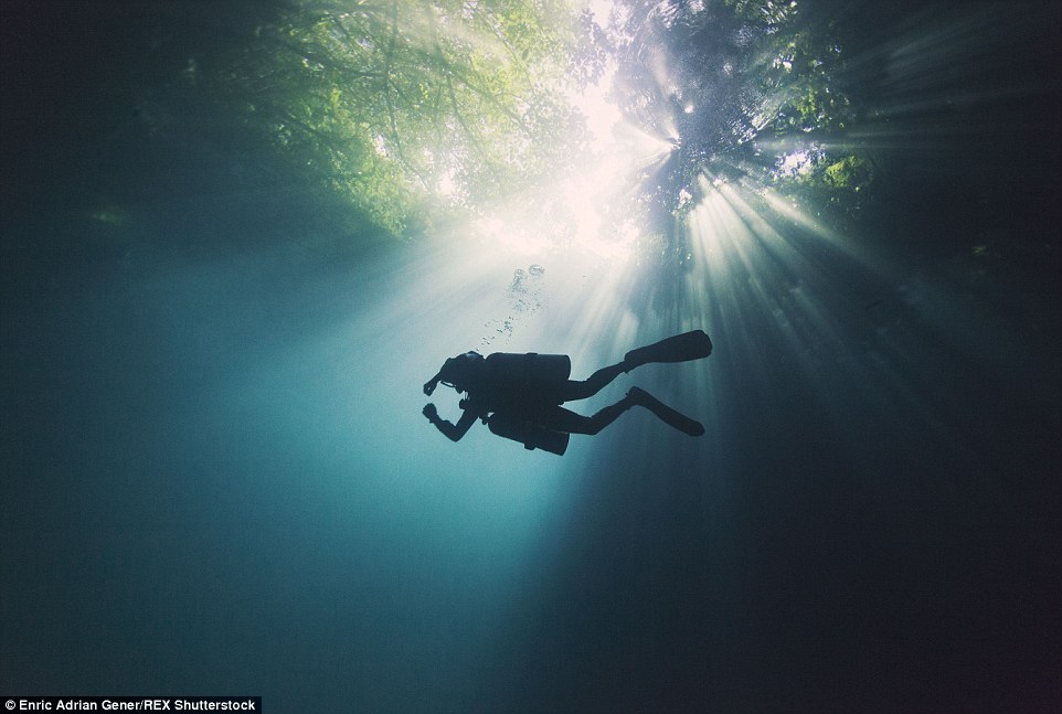 西班牙摄影师的视觉聚焦水下人物照