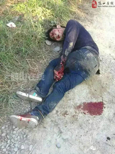 偷狗贼被群殴满身是血