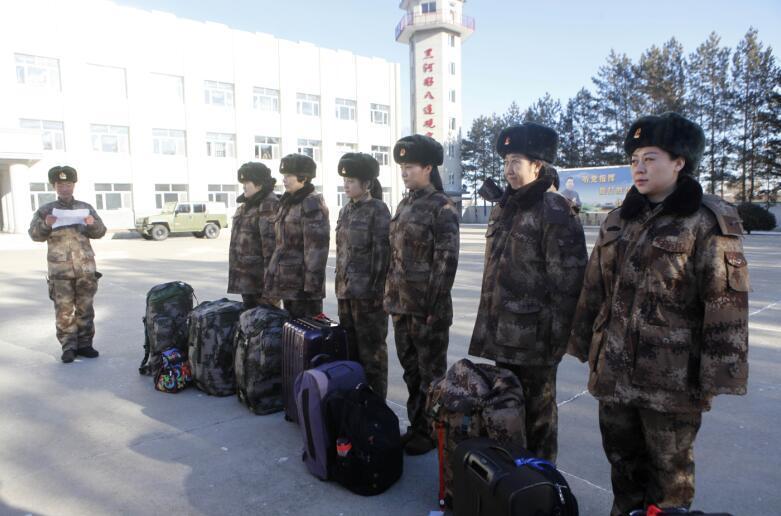 黑河边防女兵零下38度执勤巡逻