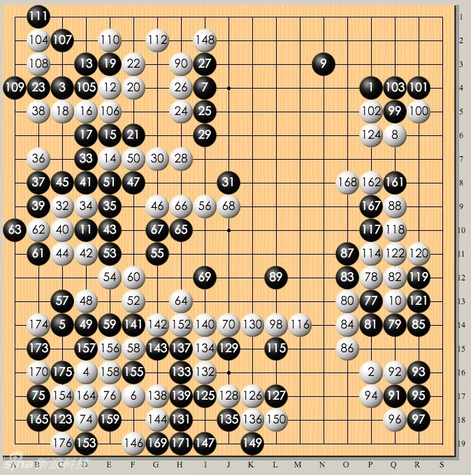 李世石vsalphago人机大战五局棋谱回顾图