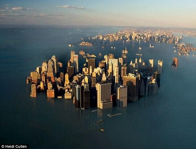 海平面上升纽约和伦敦数十年后恐被海水淹没