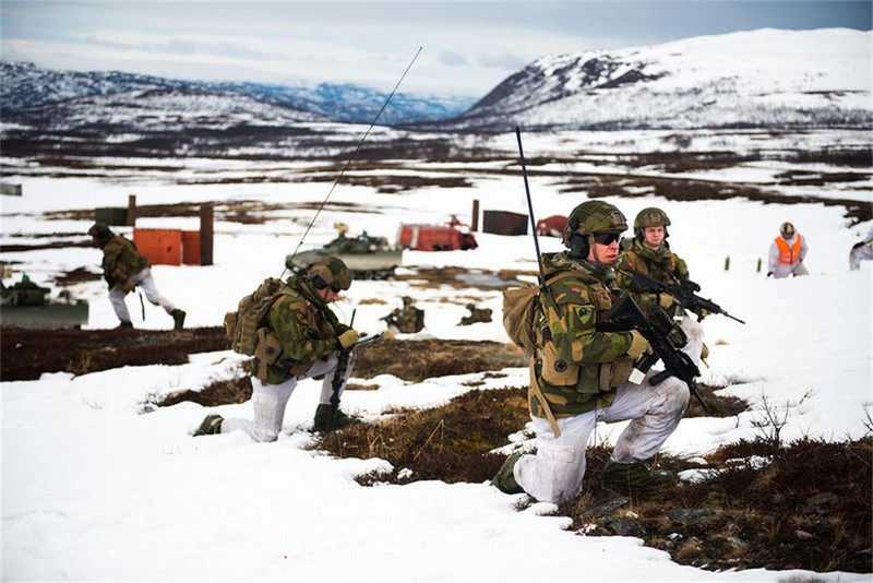 挪威军队冰天雪地演习画面太美