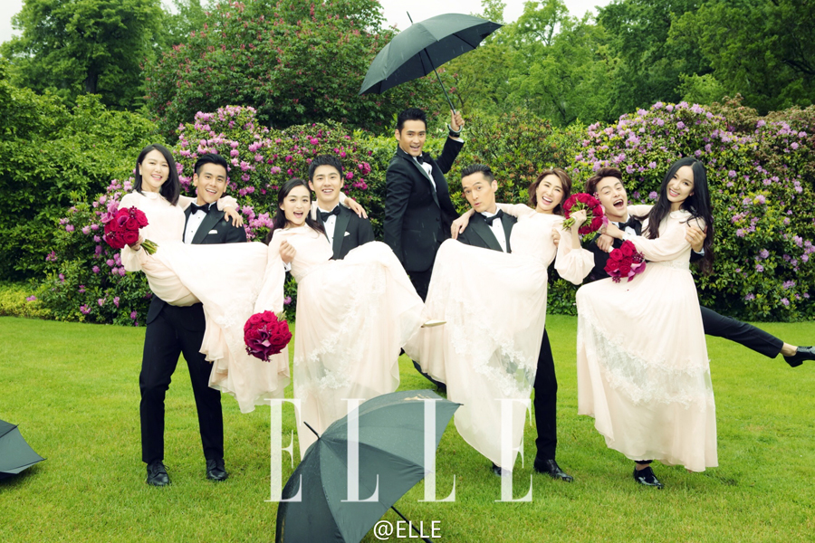 袁弘张歆艺德国大婚最帅伴郎团现身