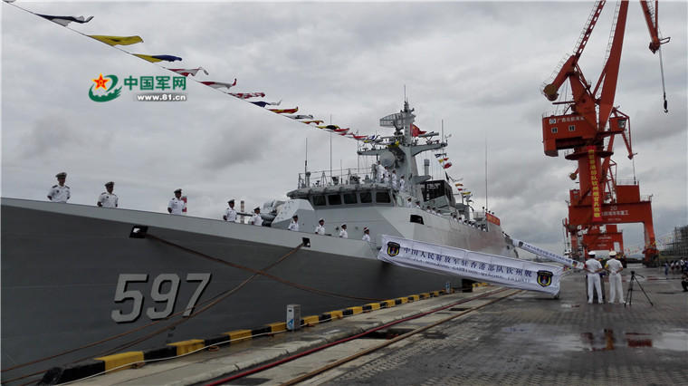 9 驻港"钦州舰"首次"回家"