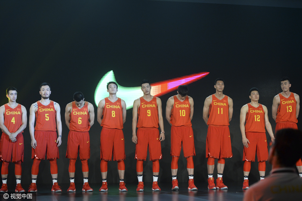 22 中国国家篮球队出征仪式举行 阿联陈楠致辞