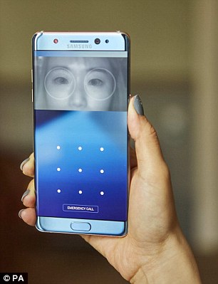 这就是三星应用于最新款手机note 7上的虹膜识别技术.