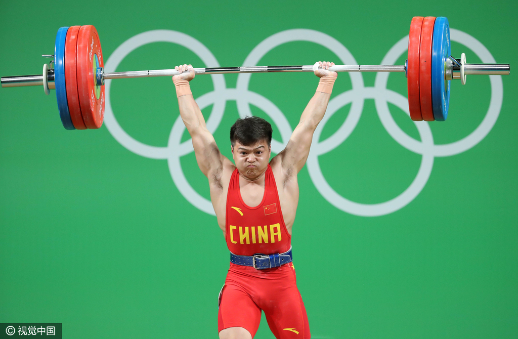奥运会男子举重56公斤级 龙清泉破世界纪录夺冠