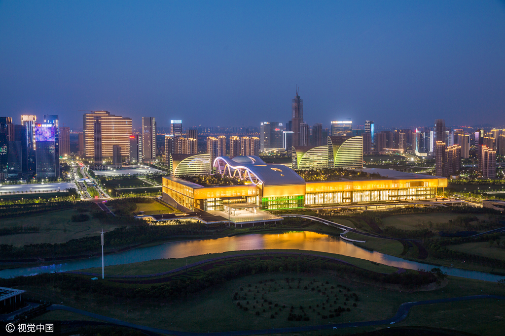 g20主会场杭州奥体博览城迎来g20蓝