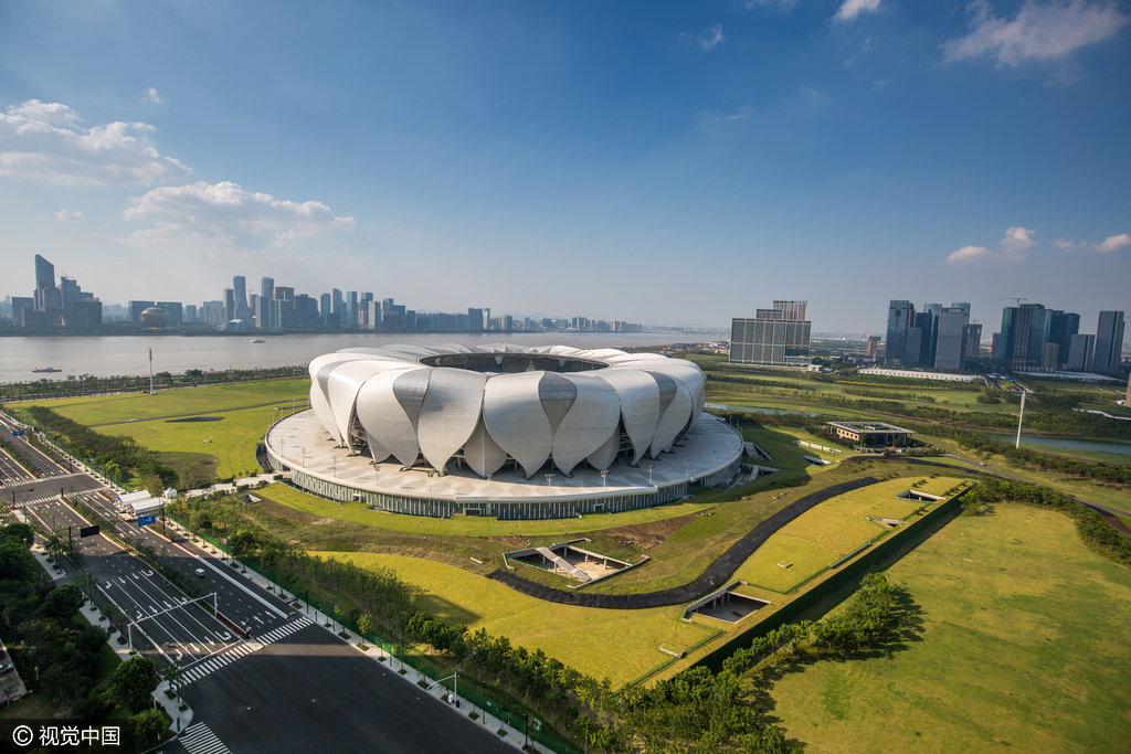 3 g20主会场杭州奥体博览城迎来"g20蓝"