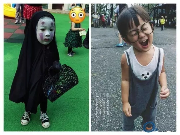 12 被萌化!台湾"无脸男"小萝莉卸妆后