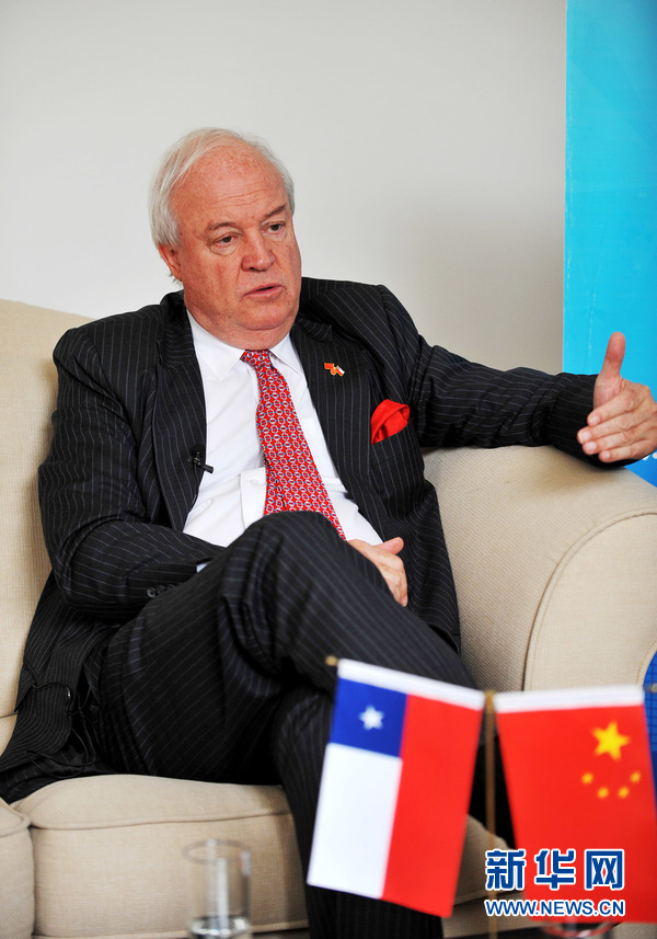 智利驻华大使中国是智利最重要的贸易伙伴