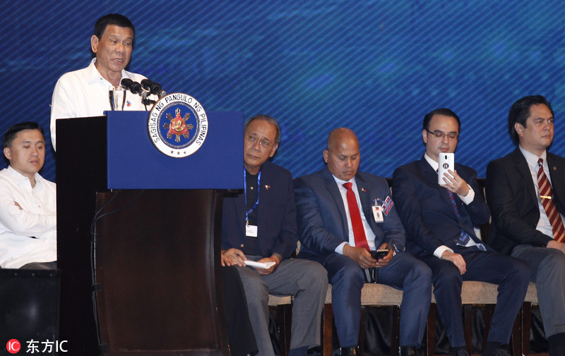 柬埔寨首都金边,菲律宾总统杜特尔特访问柬埔寨,会见在柬埔寨的菲裔