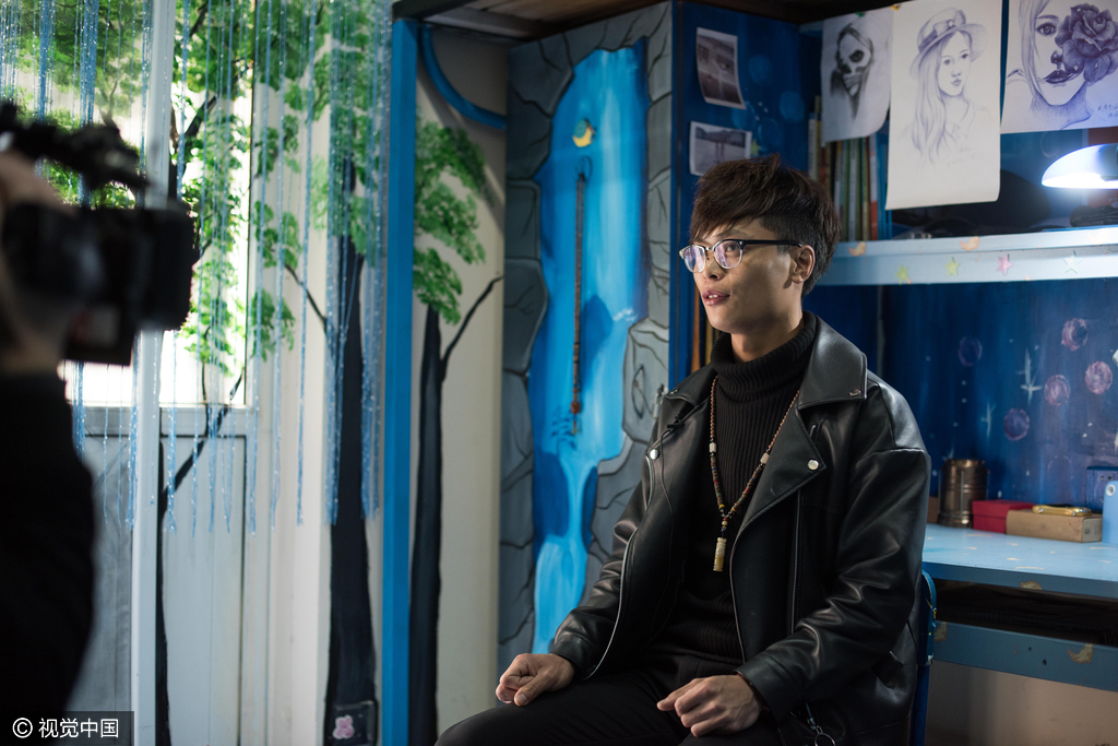 浙江宁波男生手绘3d画寝室变成3d魔幻空间