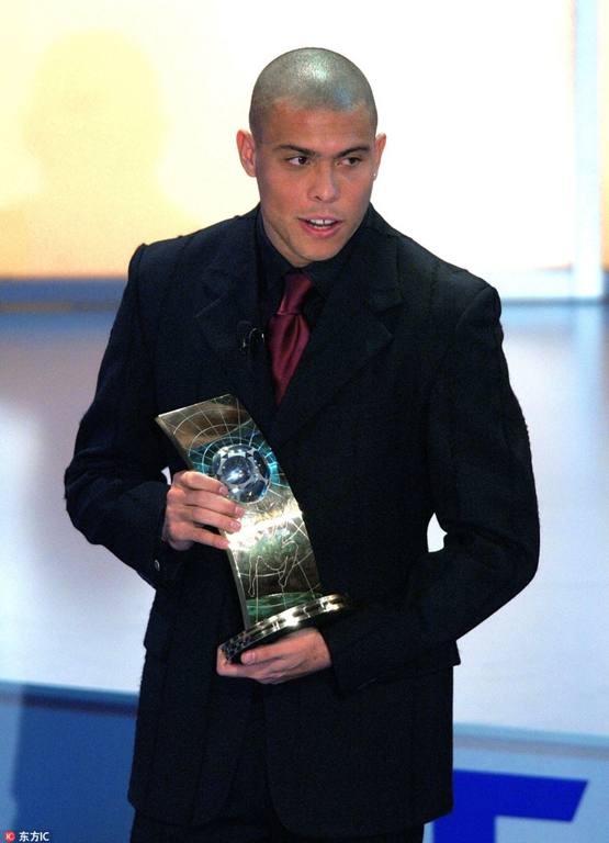 历届世界足球先生:齐祖大罗3次夺魁