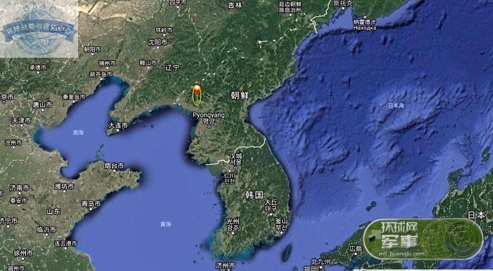 朝鲜半岛卫星地图高清图片