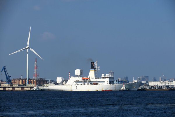 美国最先进导弹测量船进驻韩国