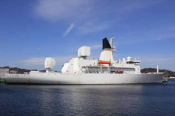 美国最先进导弹测量船进驻韩国