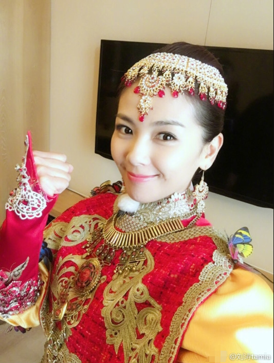 6 刘涛大理录制《奔跑吧》慕沙公主回来了