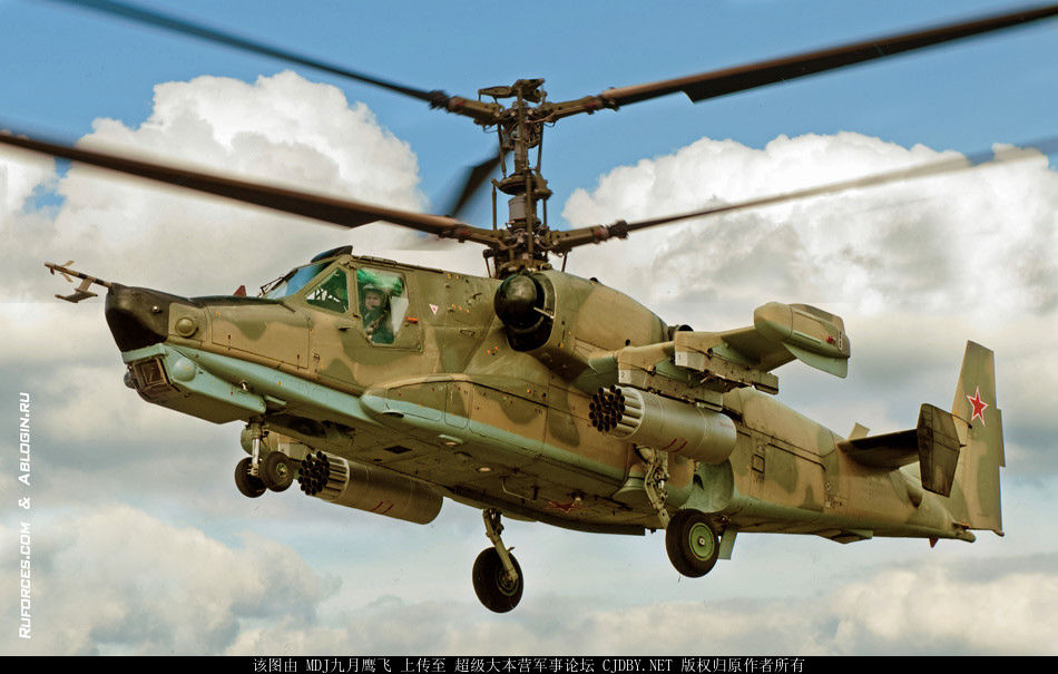 俄卡50武装直升机相当凶悍