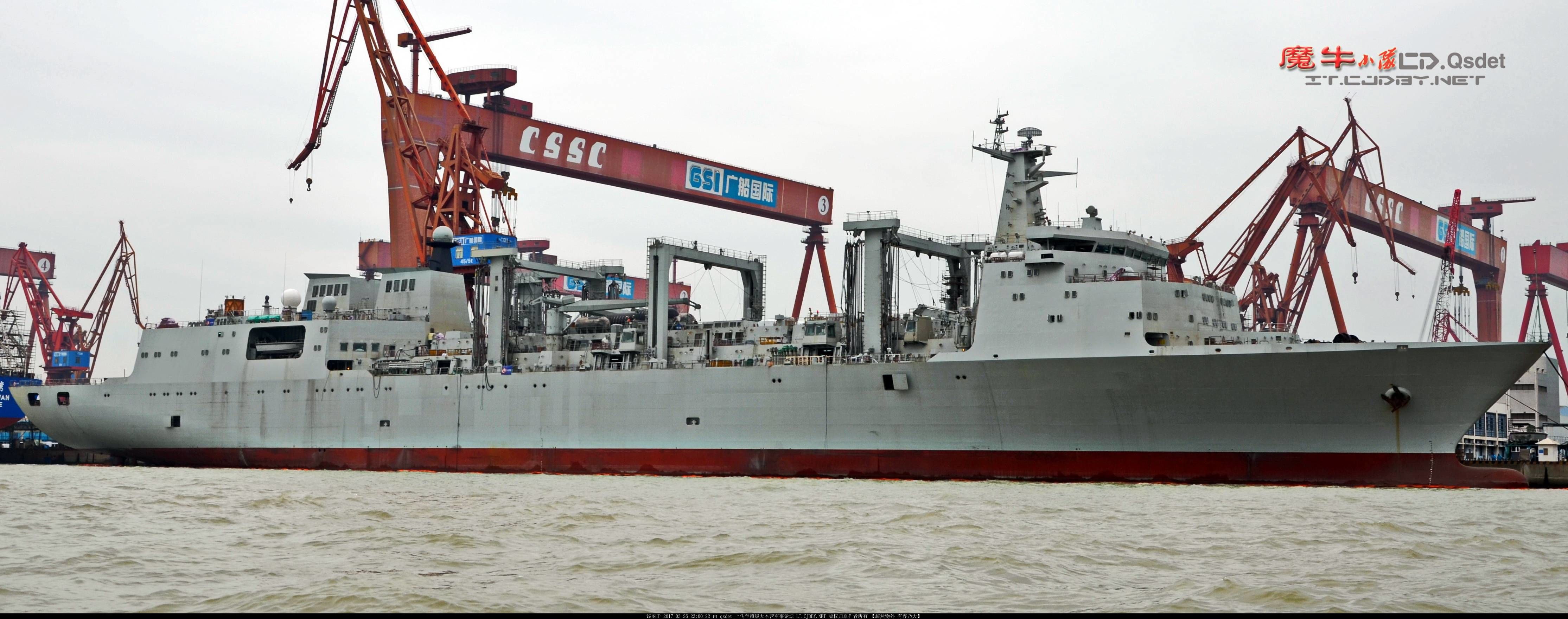 15 航母补给舰二号舰建造进展顺利