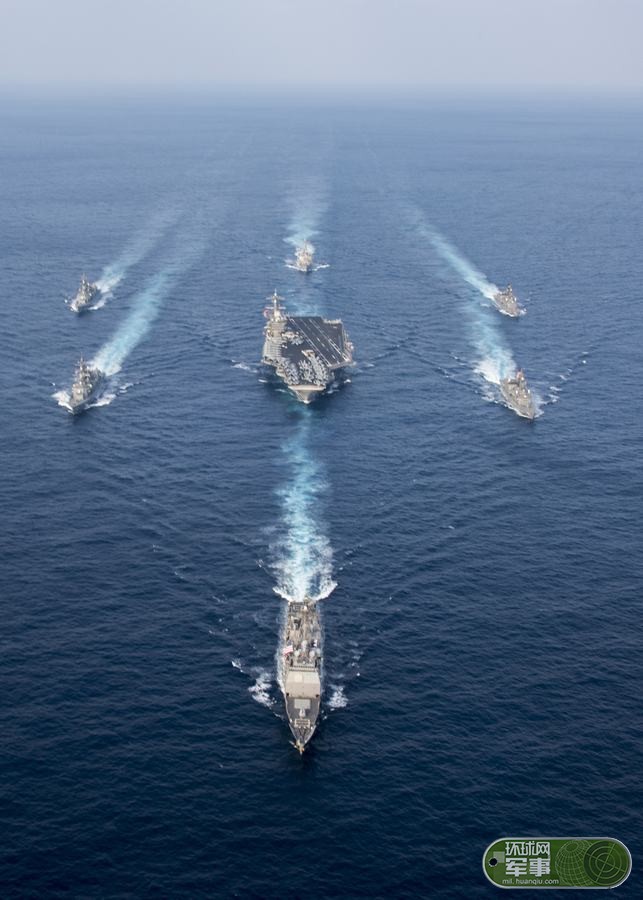美航母战斗群刚出东海再进南海