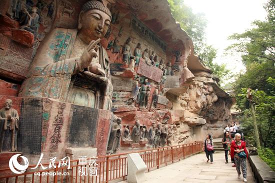 大足石刻寶頂山景區.資料圖