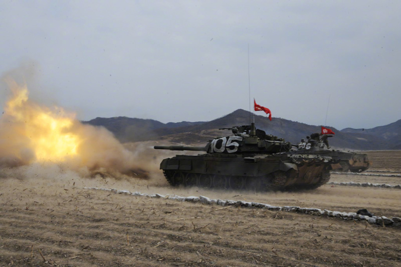 north korean tank force