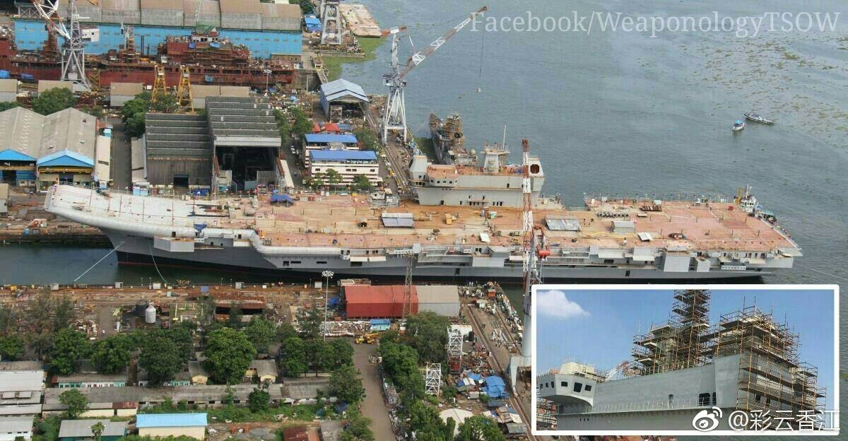 印度的"维克兰特号"不也下水了