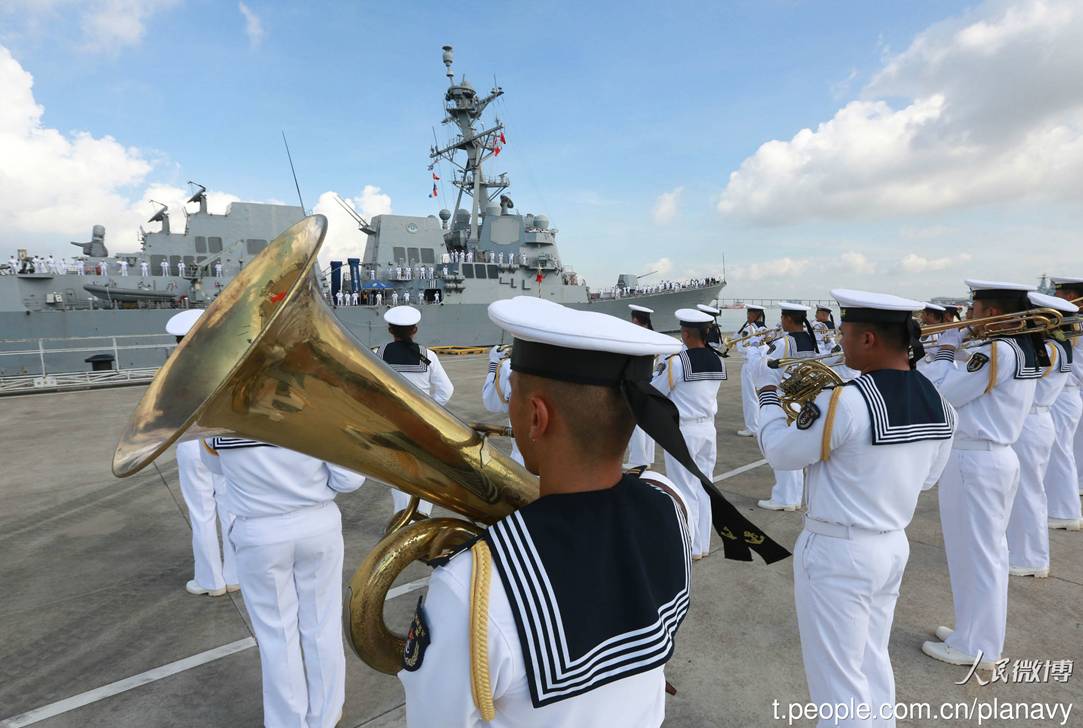 4 美軍驅逐艦訪問南海艦隊湛江軍港