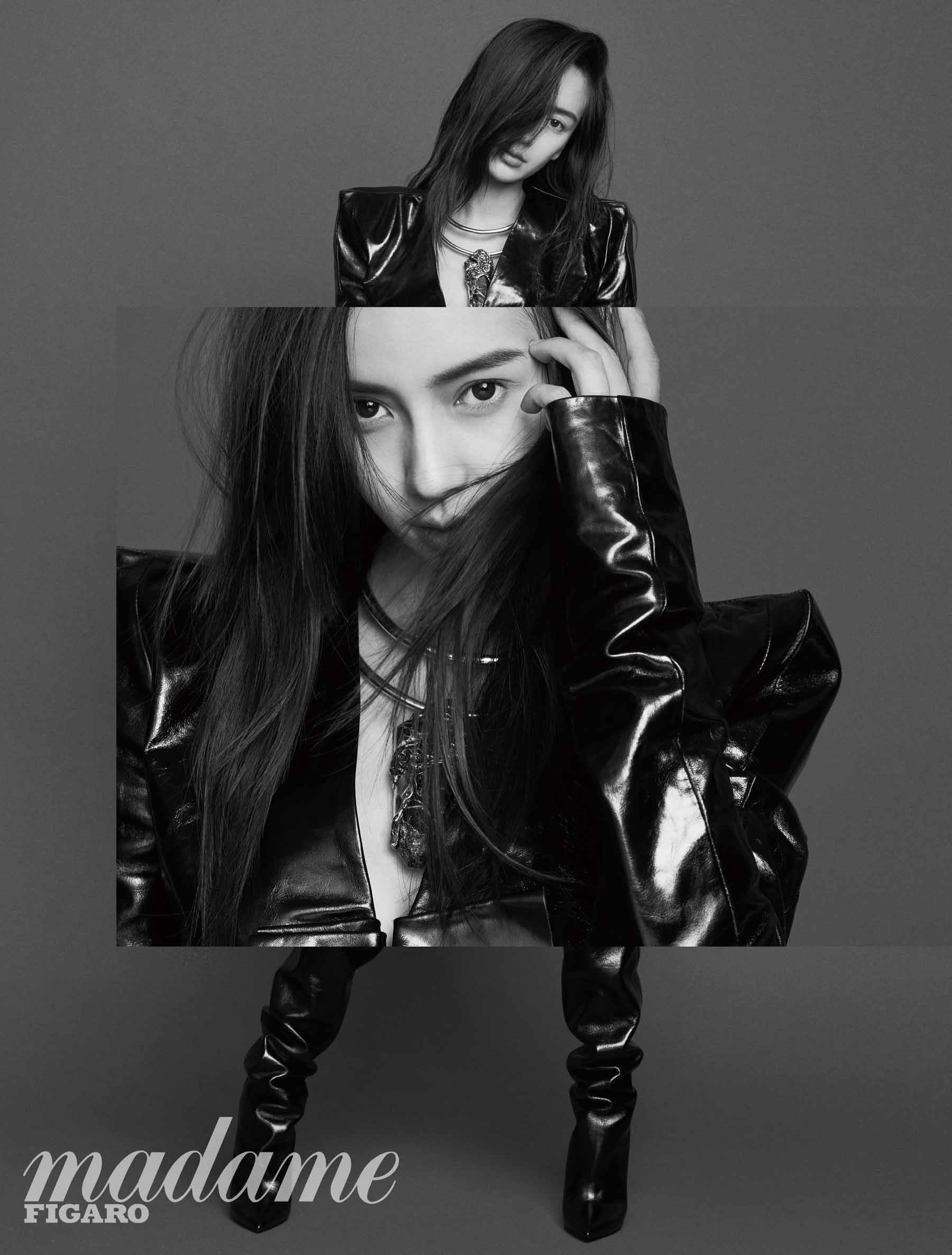 angelababy八月新片曝光黑白写真展现沉静力量