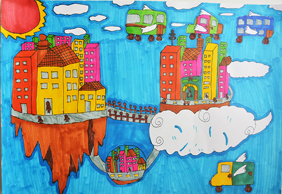 想未来我的世界网友作品浮空城