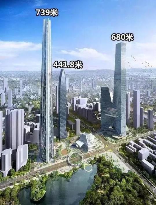 深圳蔡屋围拟建中国第一高楼739米h700深圳塔
