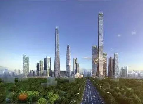 深圳蔡屋围拟建中国第一高楼739米h700深圳塔