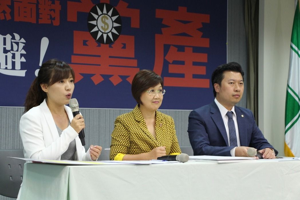 左起民进党发言人吴沛忆,民进党副秘书长徐佳青,民进党发言人张志豪.