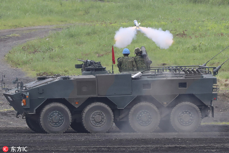 4 日本自卫队举行年度实弹演习 多种高精尖武器装备亮相