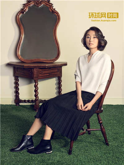 牛仔裤/j&nina珍珠款短靴/miji年过不惑,吴越依然渴望保留住这份天真