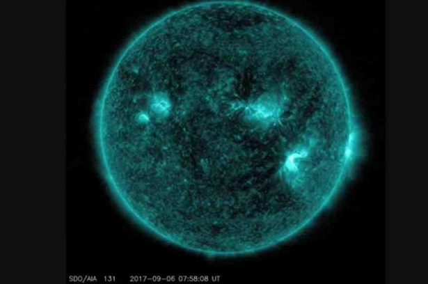 nasa:太阳连续爆发两次"闪焰" 高达x9.3级