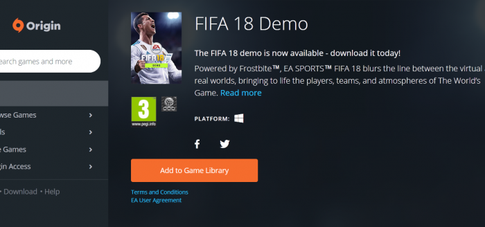 Fifa 18试玩版今日将登陆pc Xbox One Ps4