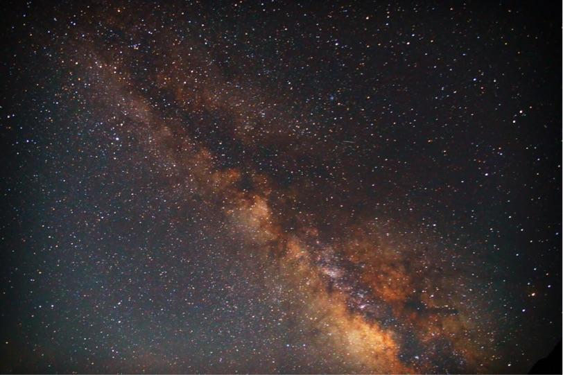 在南极拍摄的星空图.