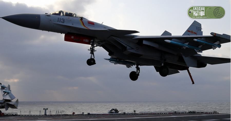 网传中国航母舰载机进行弹射测试
