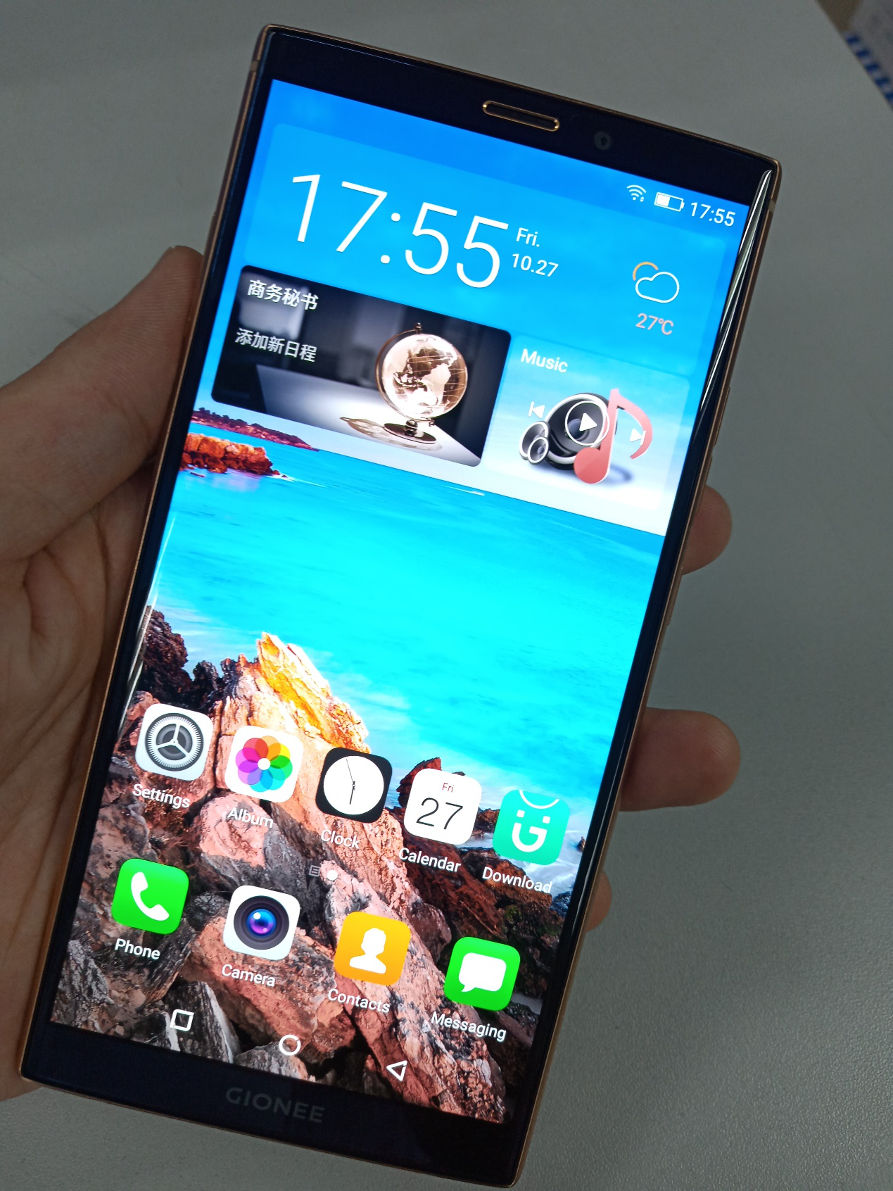 全球最大全面屏手机曝光金立m7 plus 外观硬朗