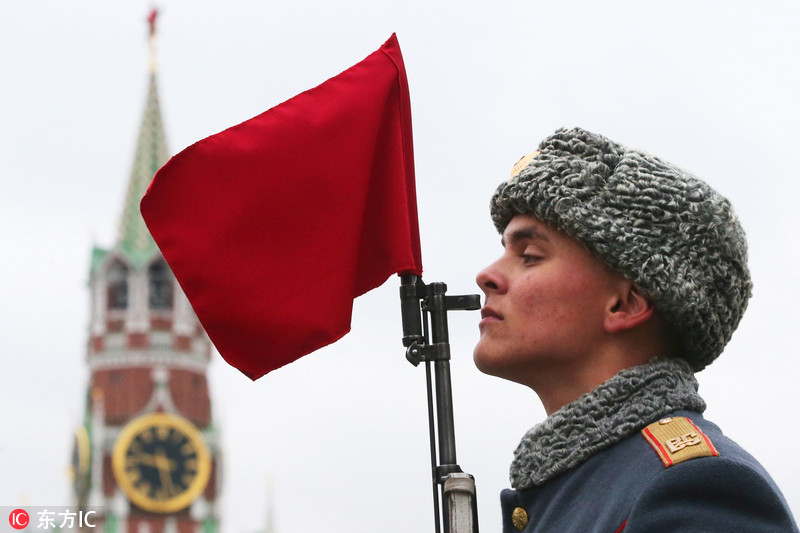 红场阅兵苏联国旗图片